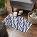 Navy Large Diamond Rug 2x3ft