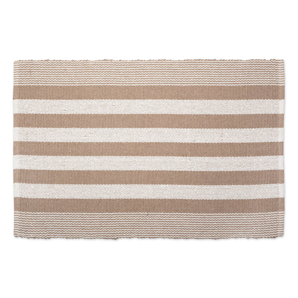 Stone Cabana Stripe Recycled Yarn Rug 2X3 Ft