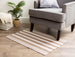 Stone Cabana Stripe Recycled Yarn Rug 2X3 Ft