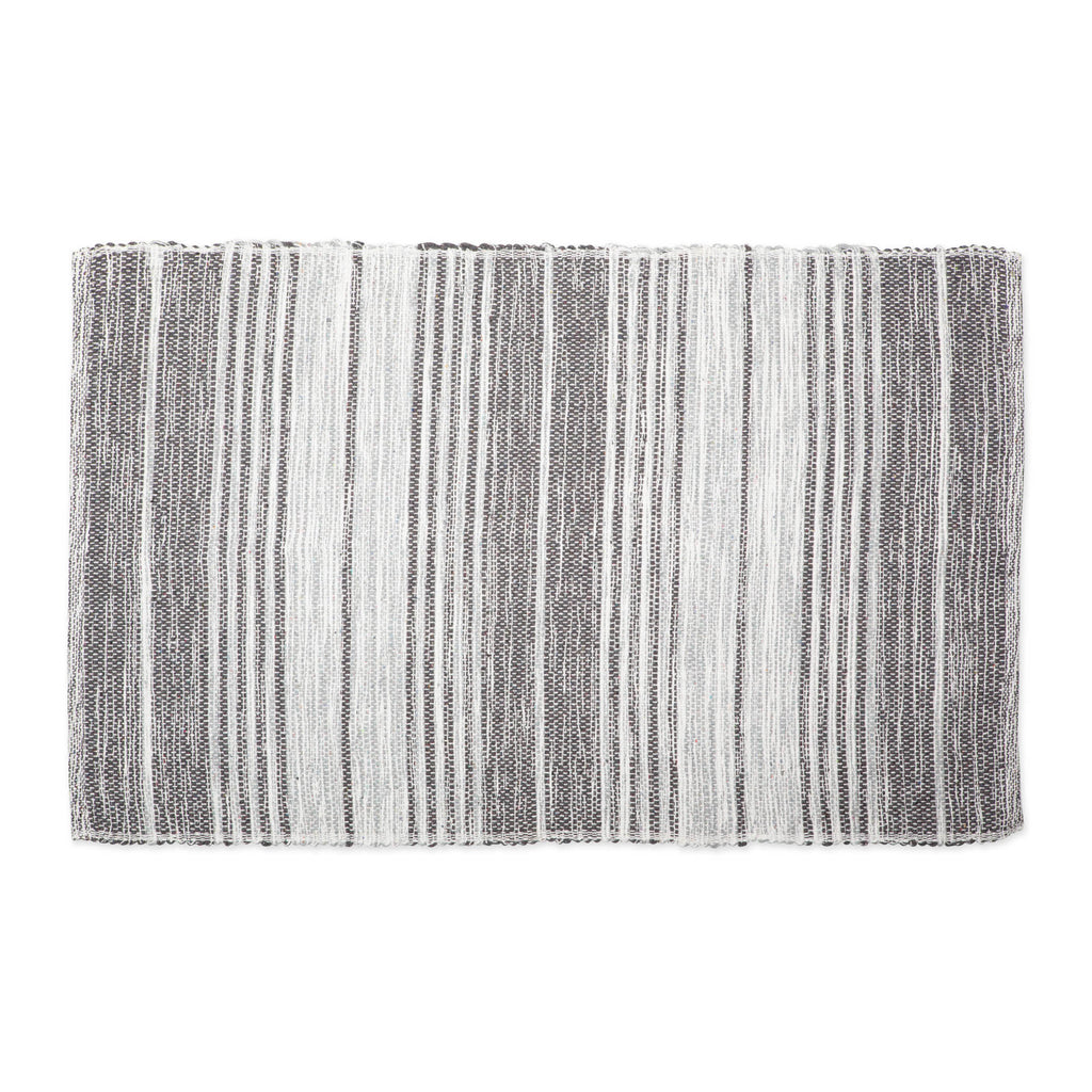 Variegated Gray Recycled Yarn Rug 2X3 Ft