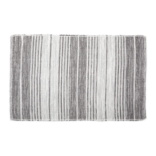 Variegated Gray Recycled Yarn Rug 2X3 Ft