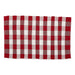 Red & White Buffalo Check Rag Rug 2x3 ft