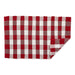 Red & White Buffalo Check Rag Rug 2x3 ft