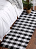 Black & White Buffalo Check Rag Rug 2Ft 3Inx6Ft