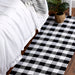 Black & White Buffalo Check Rag Rug 2Ft 3Inx6Ft