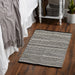 Black Dobby Stripe Hand-Loomed Rug 2X3 Ft