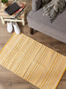 Honey Gold Dobby Stripe Hand-Loomed Rug 2X3 Ft