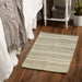 Artichoke Green Dobby Stripe Hand-Loomed Rug 2X3 Ft
