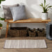 Gray Dobby Stripe Hand-Loomed Rug 2X3 Ft