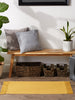 Honey Gold & Off White 2-Tone Ribbed Rug 2X3 Ft