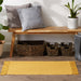 Honey Gold & Off White 2-Tone Ribbed Rug 2X3 Ft