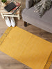 Honey Gold & Off White 2-Tone Ribbed Rug 2X3 Ft
