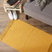 Honey Gold & Off White 2-Tone Ribbed Rug 2X3 Ft