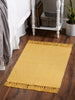 Honey Gold & Off White 2-Tone Ribbed Rug 2X3 Ft