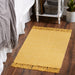 Honey Gold & Off White 2-Tone Ribbed Rug 2X3 Ft