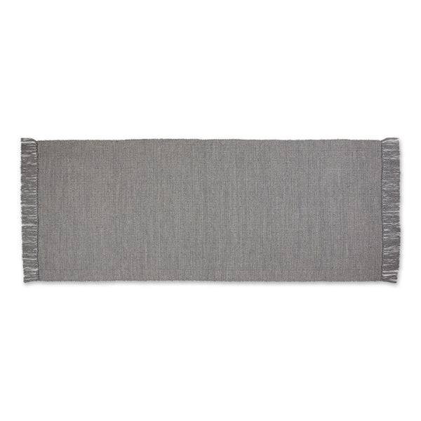 Gray & Off White 2-Tone Ribbed Rug 2Ft 6Inx6Ft