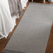 Gray & Off White 2-Tone Ribbed Rug 2Ft 6Inx6Ft