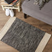 Black Variegated Border Hand-Loomed Rug 2X3 Ft