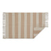Stone Ticking Stripe Hand-Loomed Rug 2X3 Ft
