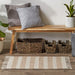 Stone Ticking Stripe Hand-Loomed Rug 2X3 Ft