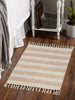 Stone Ticking Stripe Hand-Loomed Rug 2X3 Ft