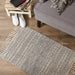Gray Textured Dobby Hand-Loomed Rug 2X3 Ft