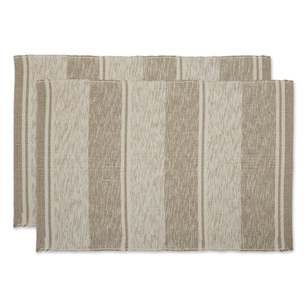 Brown Variegated Recycled Yarn Rug 2X3 Ft set of 2