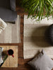 Brown Variegated Recycled Yarn Rug 2X3 Ft set of 2