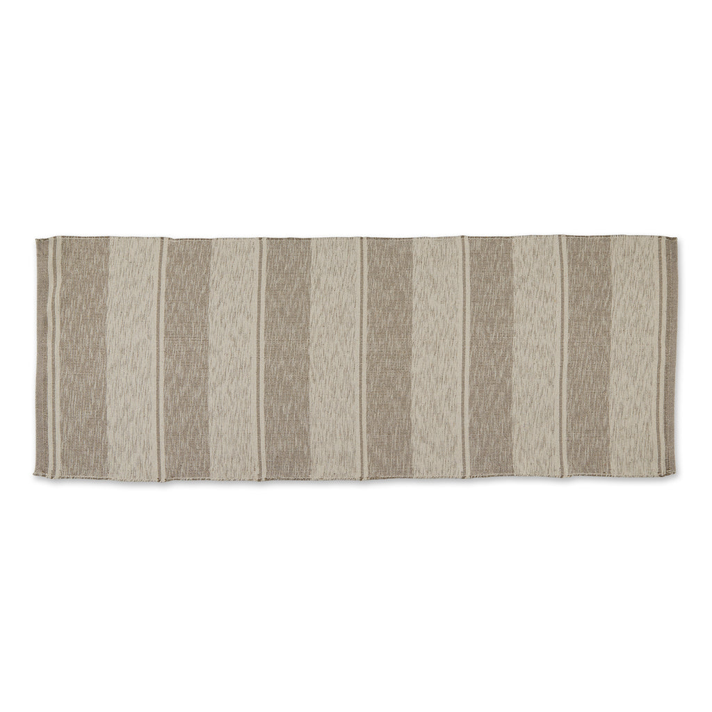 Brown Variegated  Recycled Yarn Floor Runner 2Ft 3In X 6Ft