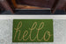 Green Apple Hello Doormat