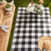 Black & White Buffalo Check Outdoor Rug 4X6 Ft