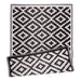 Black & White Mesa Outdoor Rug 4X6 Ft