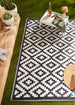 Black & White Mesa Outdoor Rug 4X6 Ft