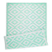 Aqua & White Mesa Outdoor Rug 4X6 Ft