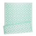 Aqua & White Mesa Outdoor Rug 4X6 Ft
