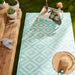 Aqua & White Mesa Outdoor Rug 4X6 Ft