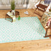 Aqua & White Mesa Outdoor Rug 4X6 Ft