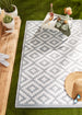 Gray & White Mesa Outdoor Rug 4X6 Ft