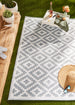 Gray & White Mesa Outdoor Rug 4X6 Ft
