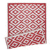 Rust & White Mesa Outdoor Rug 4X6 Ft