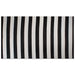 Black/White Stripe Outdoor Rug 5X8 Ft