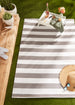 Stone/White Stripe Outdoor Rug 4X6 Ft