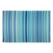 Blue Multi Tone Stripe Outdoor Rug 4X6 Ft
