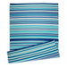 Blue Multi Tone Stripe Outdoor Rug 4X6 Ft