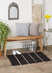 Black & Cream Farmhouse Check Rug 2x3