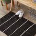 Black & Cream Farmhouse Check Rug 2x3