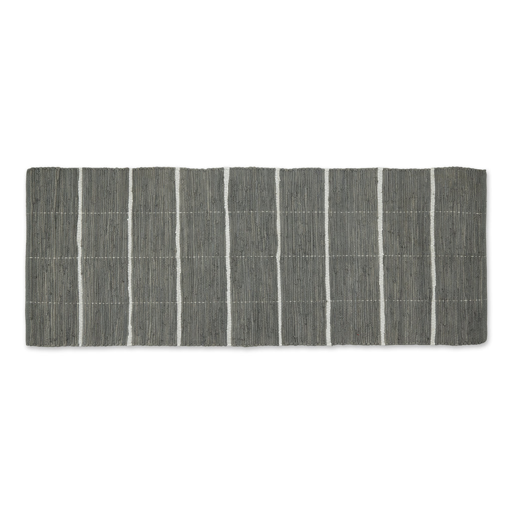 Gray & Cream Farmhouse Check Rug 2Ft 3Inx6Ft