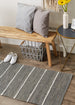 Gray & Cream Farmhouse Check Rug 2Ft 3Inx6Ft