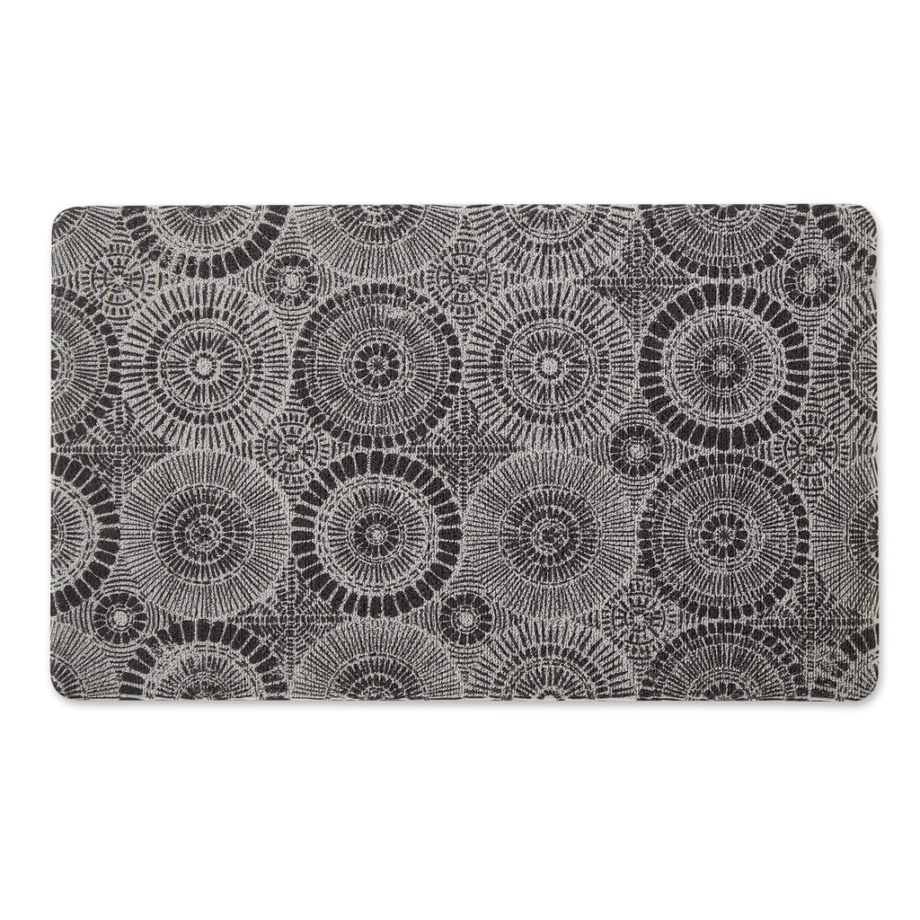 Black Kaleidoscope Tufted Mat 17.75X29.5