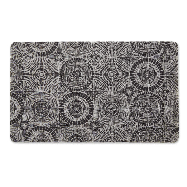 Black Kaleidoscope Tufted Mat 17.75X29.5